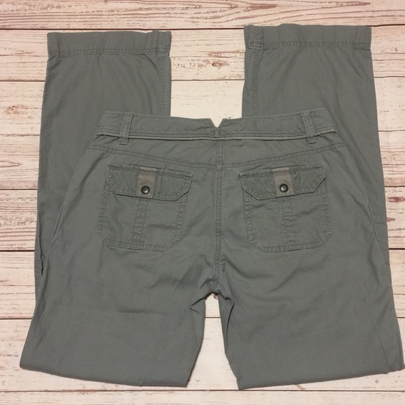 LOFT Relaxed Fit Marissa Utility Pants Sage Green - Picture 3 of 8